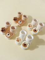 Lot 4 Chaussettes Bébé – Ours Mignon