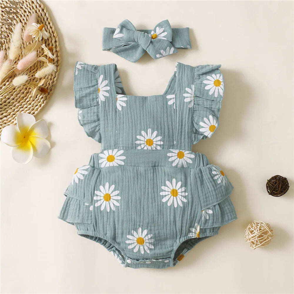 Tenue Bébé – Body Volants + Bandeau
