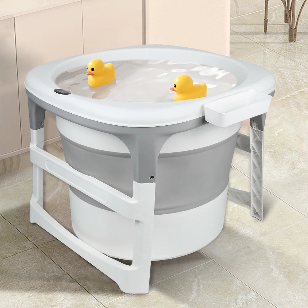 Large bathtub for newborn, baby, child, adult, shower or outdoor-Gray