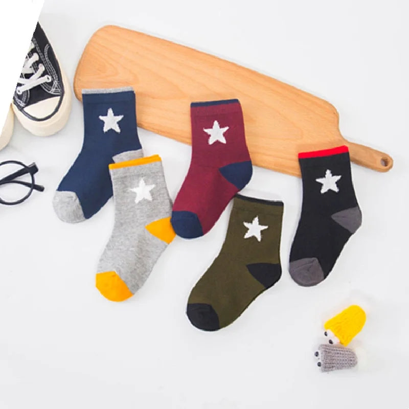 Lot 5 Chaussettes Bébé – Chat Mignon