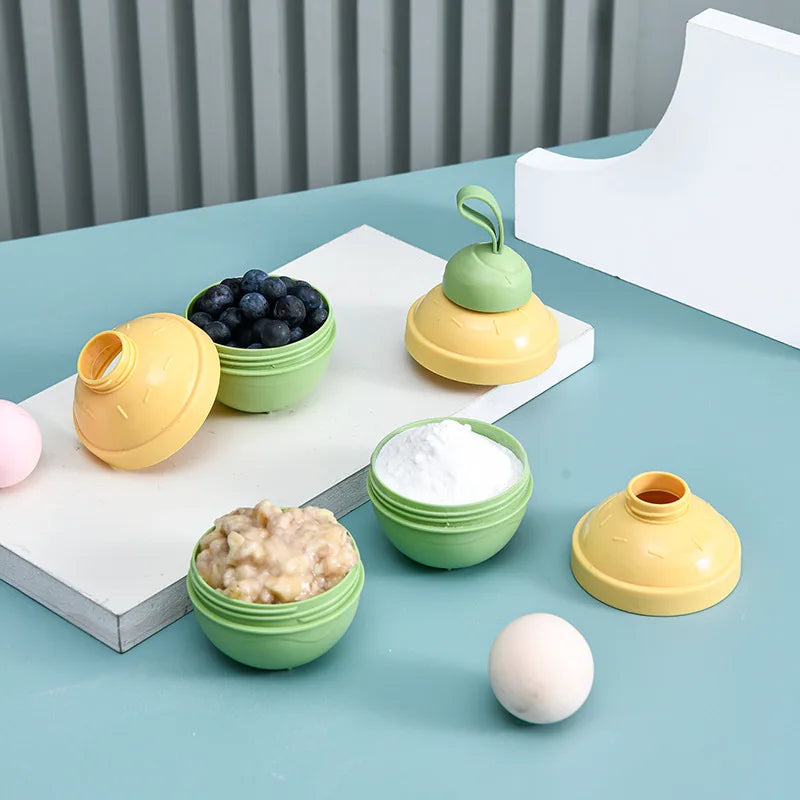 3-layer storage box, independent layered milk powder compartments, food storage box, baby food container suitable for travel