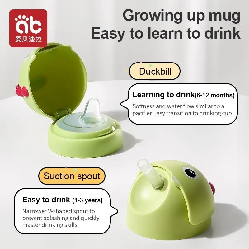 AIBEDILA Baby Drinking Cup Baby Glass Cups Kids Cup With Straw Water Bottles for Kids Children's Water Bottle Items Mother Solid