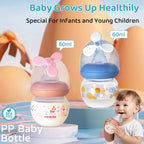 Cute 60ml Small - capacity Mini Bottle for Infant Juice, 60ml bottle, safe PP material, BPA free, gifts for kids, holiday gifts