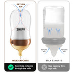 MAMIJOY  High boron silicon Glass milk bottle Wide caliber Newborn babies 0 to 6 months Glass milk bottle Anti-Colic BPA Free