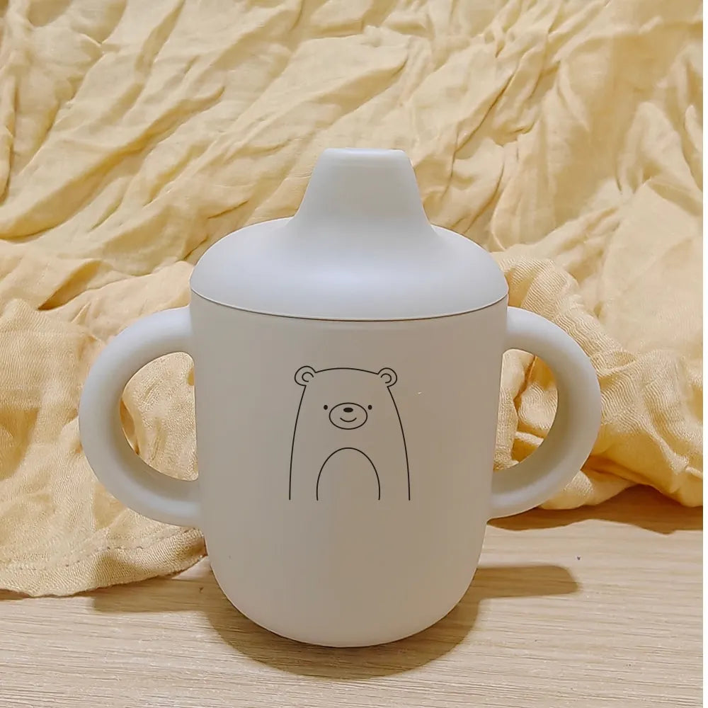1PC Personalized Customization Name Pattern Silicone Sippy Cup for Babies/Toddlers Baby Cups Custom Water Bottle