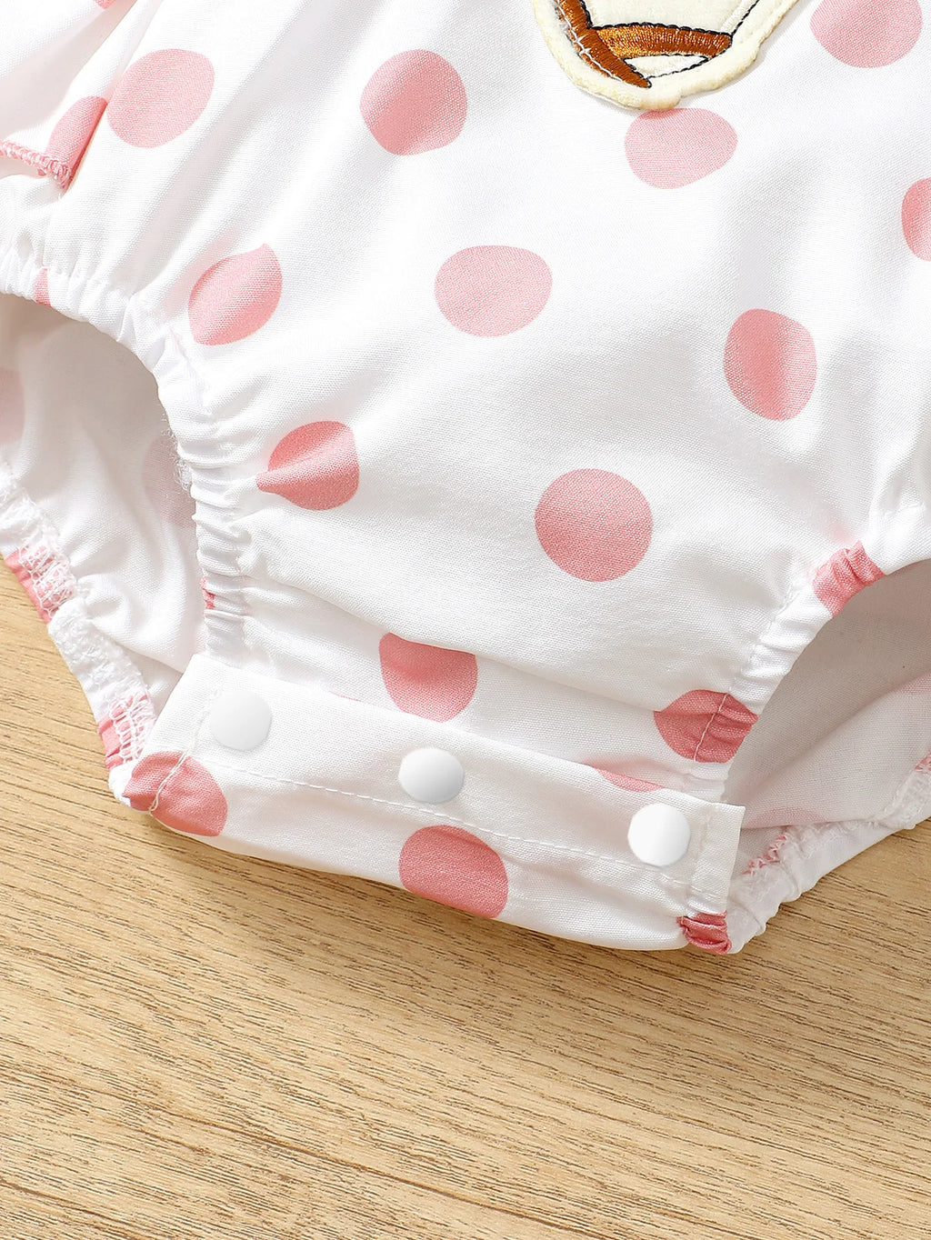 Robe Bébé Fille – Pois & Broderie Ours