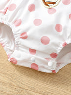 Robe Bébé Fille – Pois & Broderie Ours