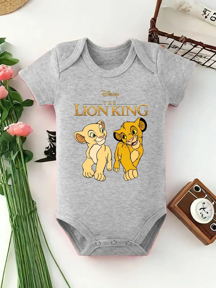Body Bébé Le Roi Lion – Barboteuse Cartoon Manches Courtes