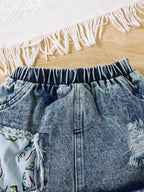 Ensemble Bébé Fille 2 Pièces – Body "Mom's Girl" & Jupe en Jean