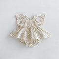 Barboteuse Bébé Fille Été – Body Fleuri Léger & Confortable