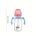 300ml baby bottle, specially designed for infants, easy to hold and clean, with handles for convenient outdoor use