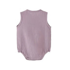 Body Bébé 100 % Coton & Lin – Barboteuse Sans Manches