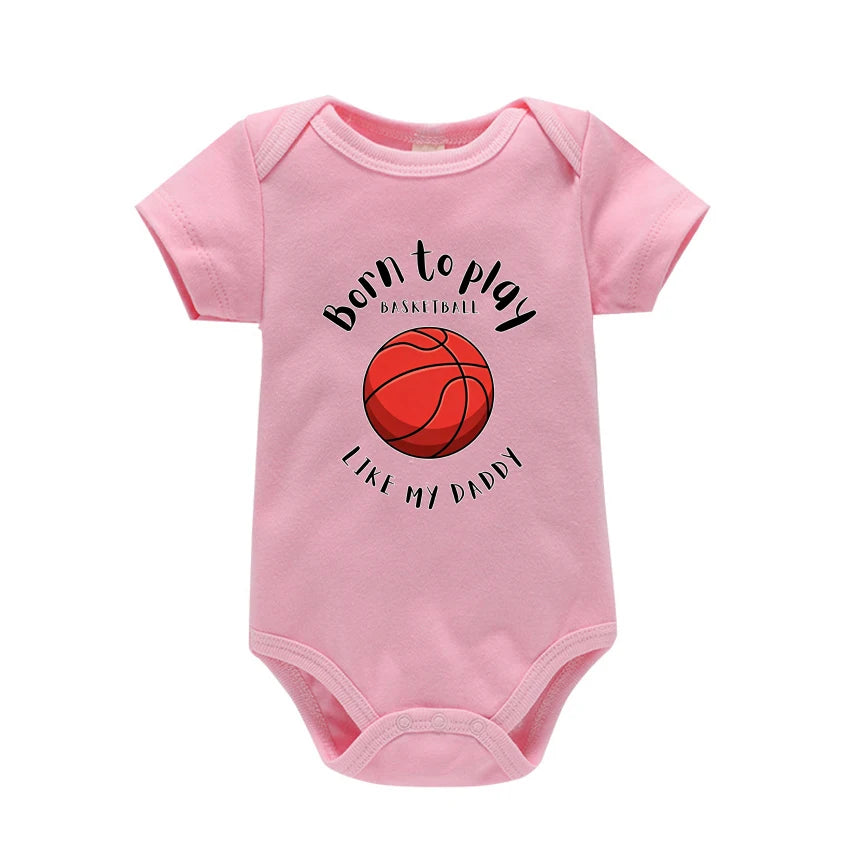Body Bébé Basketball – Barboteuse Été Manches Courtes pour Nouveau-Né