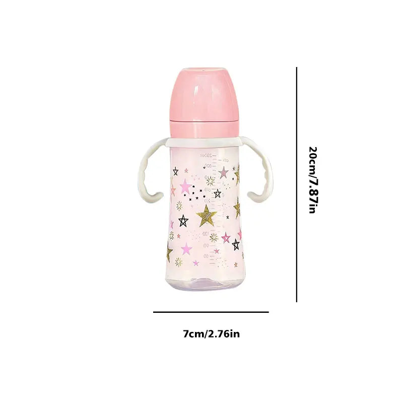 330ml baby bottle with handle, easy to clean, feeding accessory for children, suitable for various occasions