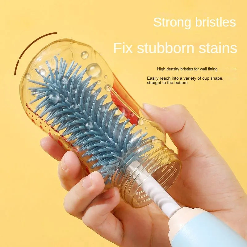Electric bottle brush, silicone brush, portable bottle cleaner, egg beater, multifunctional complementary feeding machine