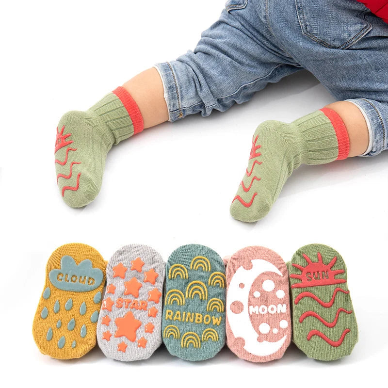 Chaussettes Bébé – Antidérapantes 5 paires