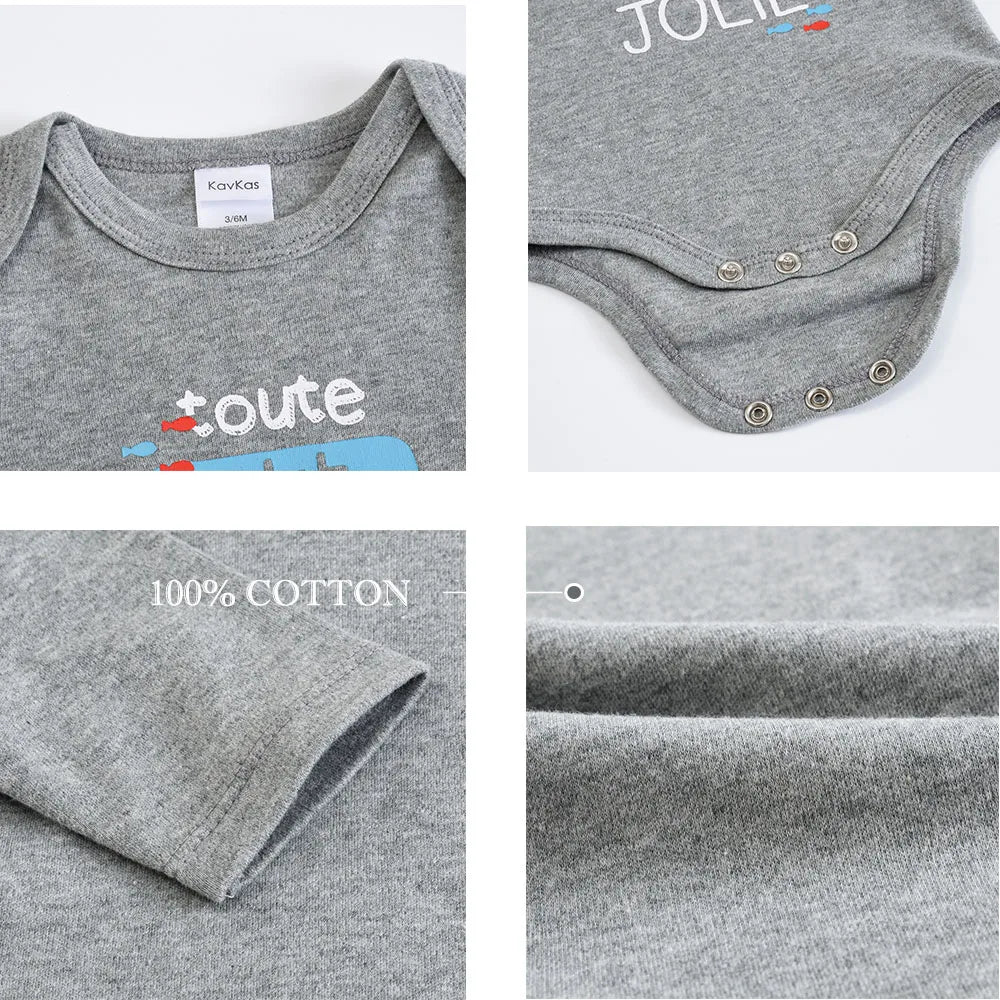 Body Bébé – 3/6 pcs Coton Manche Longue