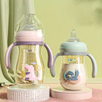Durable Polypropylene Baby Bottle with Handle - Wide Caliber, Easy to Handle, Suitable for Newborn Feeding Bottles