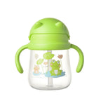 Anti-Colic Baby Water Cup Cartoon Baby Training Straw Cup with Double Handles Anti-Choking Training Cup for Boys and Girls