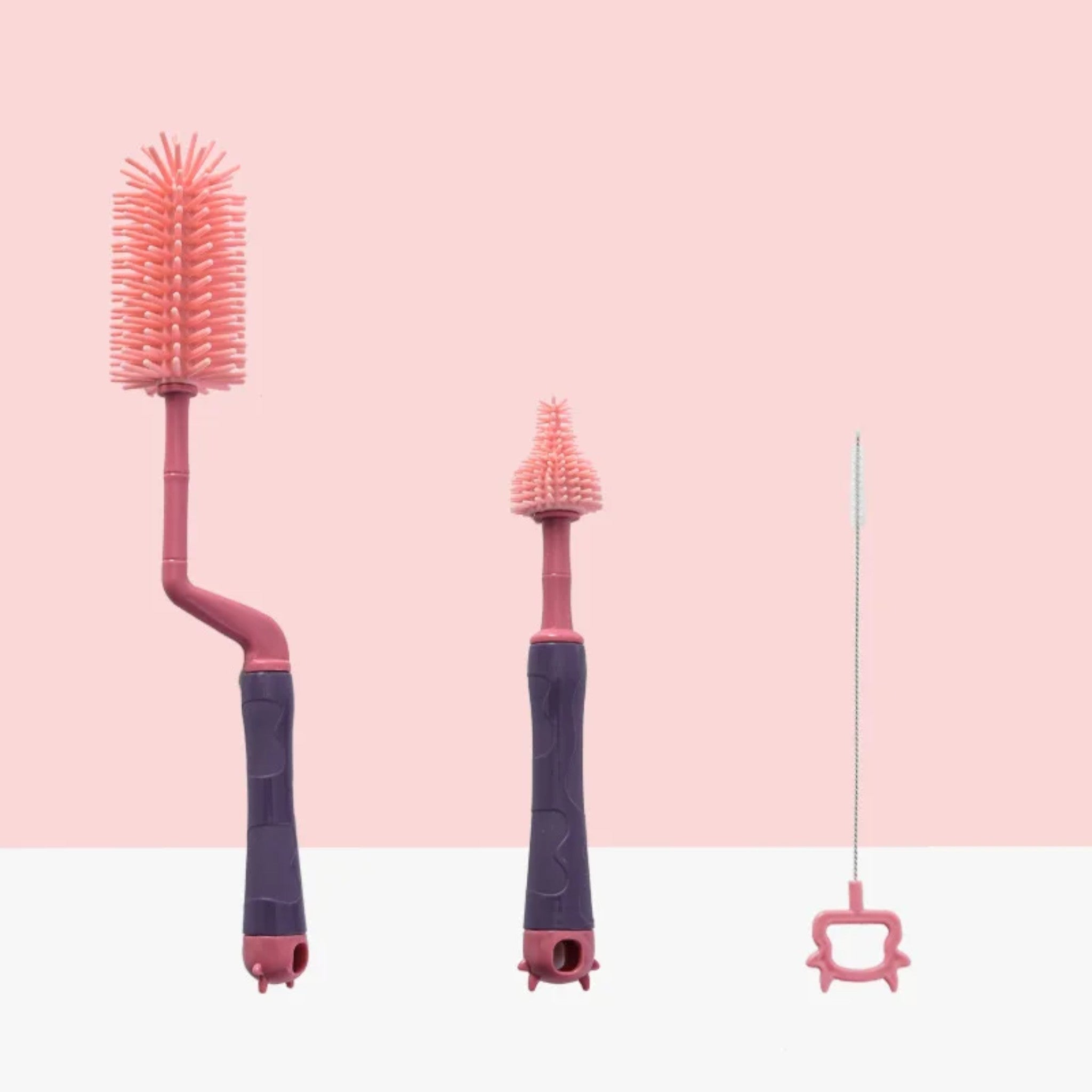 Brosse en silicone 360° pour biberons et pailles
