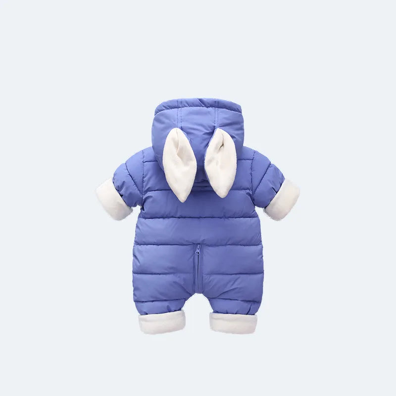 Snowsuit Bébé – Velours Capuche Lapin