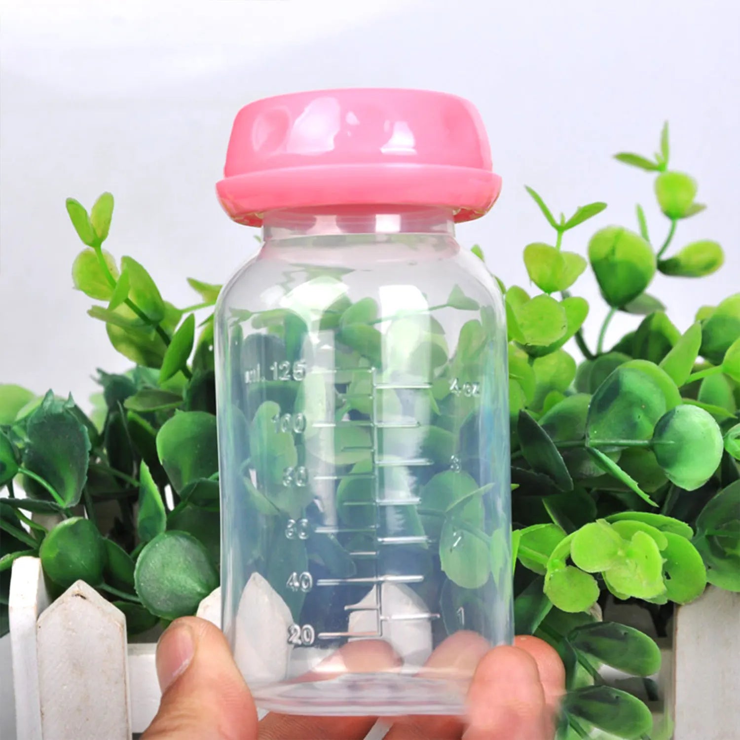 125ml infant PP fresh feeding bottle, standard mouth breast milk bottle, refrigerated storage bottle, drop-proof and leak-proof