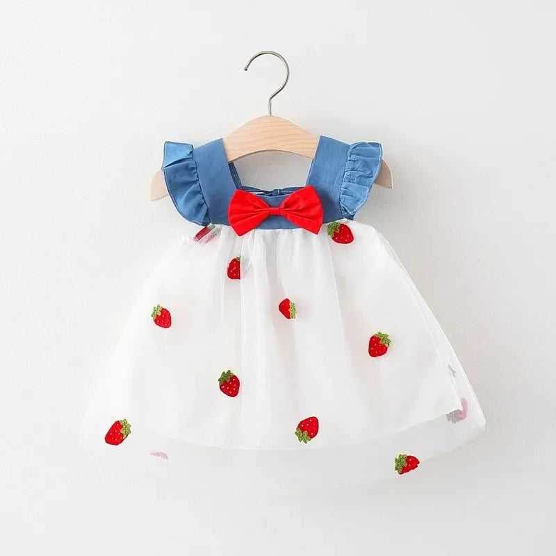 Robe Bébé Fille Cerises – Tenue Estivale Mignonne & Élégante