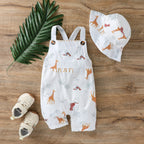 Ensemble Bébé Garçon Été – Barboteuse Sans Manches & Chapeau