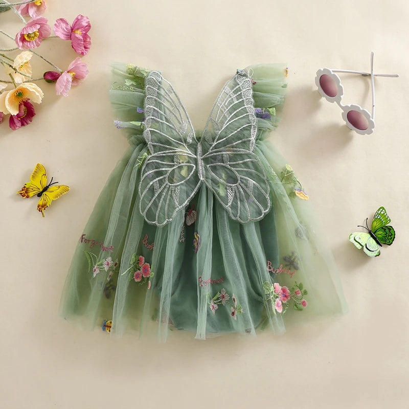 Déguisement Fée Bébé Fille – Robe Tutu avec Ailes de Papillon