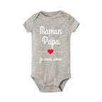 Body Bébé "Maman Papa Je Vous Aime" – Barboteuse à Message