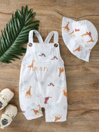 Ensemble Bébé Garçon Été – Barboteuse Sans Manches & Chapeau
