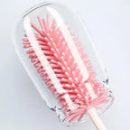 3-Piece Silicone Bottle Brush 360° Rotating Baby Nipple Brush Washing Cup Brush Bottle Cleaning Brush Set