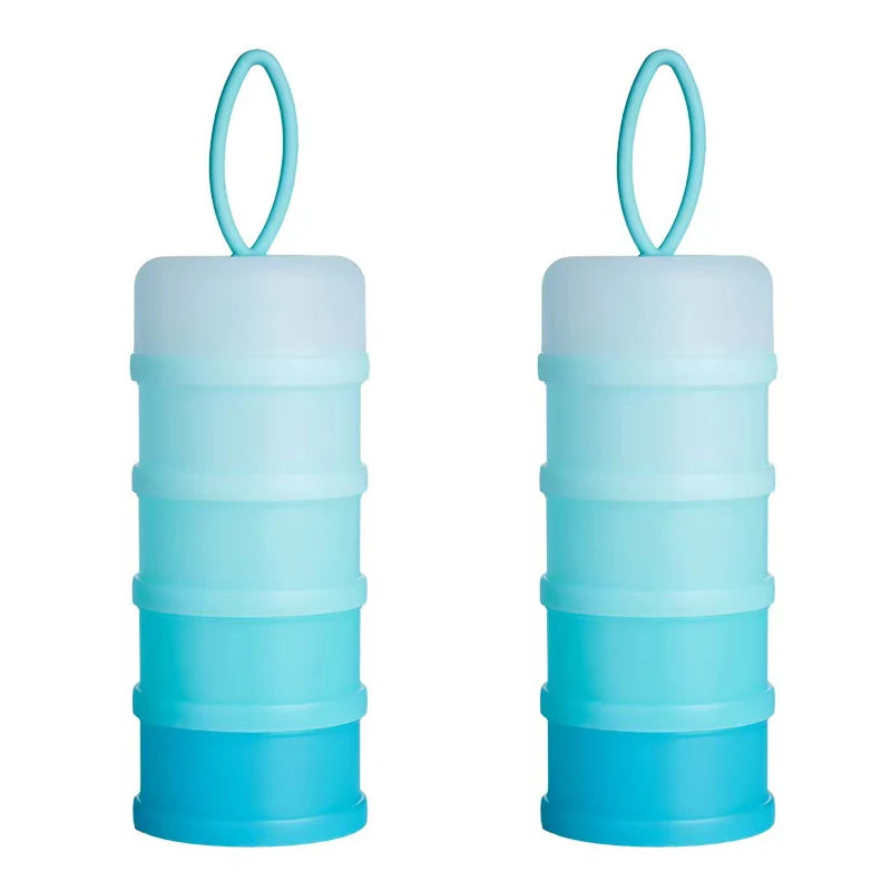 2pcs/1pc 4 Layers Baby Milk Powder Container, Portable Formula Dispenser, Large Capacity Food Storage Container Box