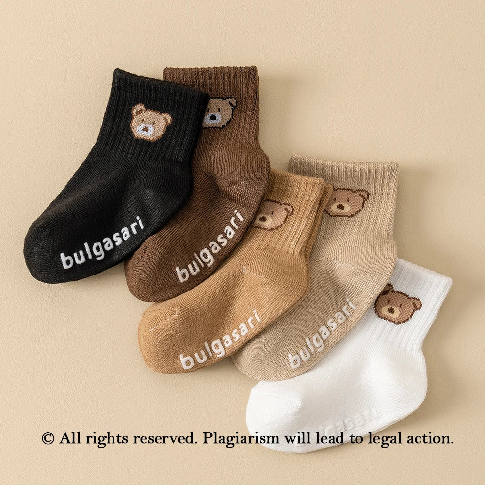 Lot 5 Chaussettes Bébé – Ours Mignon
