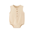 Body Bébé 100 % Coton & Lin – Barboteuse Sans Manches