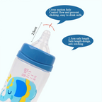 330ml Painted cartoon baby baby anti-choking Pp babybottle suitable set for newboms 0-24 months baby bottlemother and baby