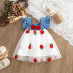 Robe Bébé Fille Cerises – Tenue Estivale Mignonne & Élégante
