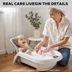 4-in-1 Newborn Baby Bath, Reclining All-in-1 Baby Bath Seat Adjusts as Baby Grows,Portable Bathtub Baby Bath Essentials (Grey)