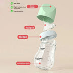 Cute Glass Baby Bottle Anti Choking 80/160ML Infant Milk Bottle Anti-flatulence Food Grade Baby Drinking Cup Toddler