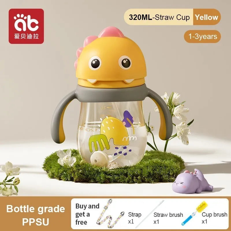 AIBEDILA Baby Drinking Cup Baby Glass Cups Kids Cup With Straw Water Bottles for Kids Children's Water Bottle Items Mother Solid