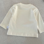 2026 Spring Korean Baby Clothing Cartoon Pattern Blouse for Boys Blue Sweatshirt Long Sleeve for Toddler
