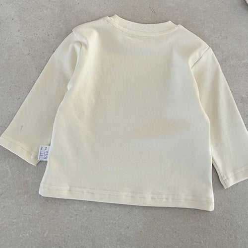 2026 Spring Korean Baby Clothing Cartoon Pattern Blouse for Boys Blue Sweatshirt Long Sleeve for Toddler