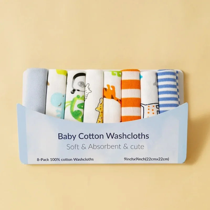 Lot Lingettes Bébé – 5/8 pcs Coton Doux