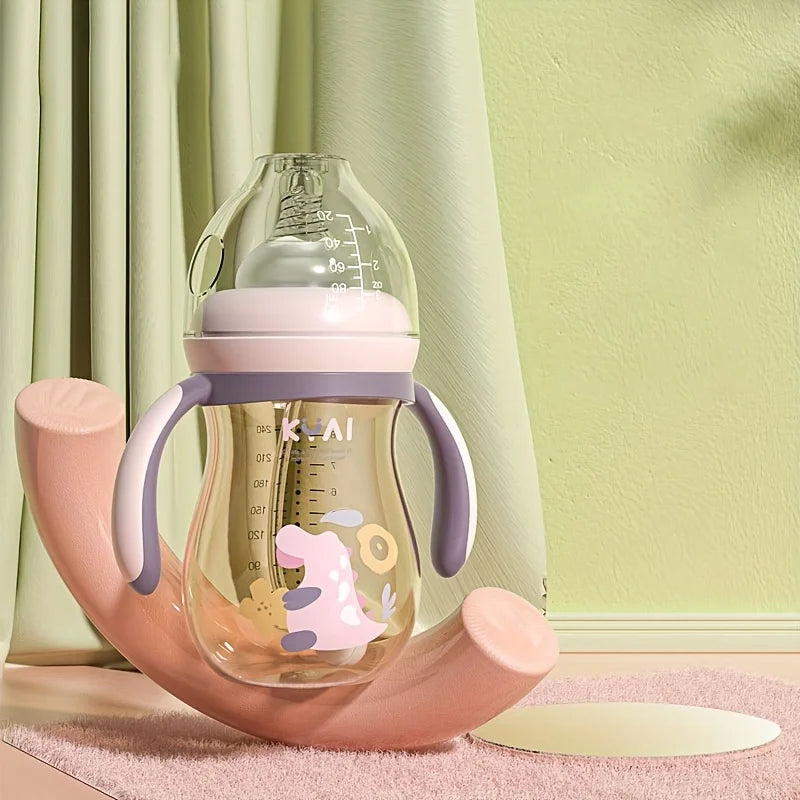 Durable Polypropylene Baby Bottle with Handle - Wide Caliber, Easy to Handle, Suitable for Newborn Feeding Bottles