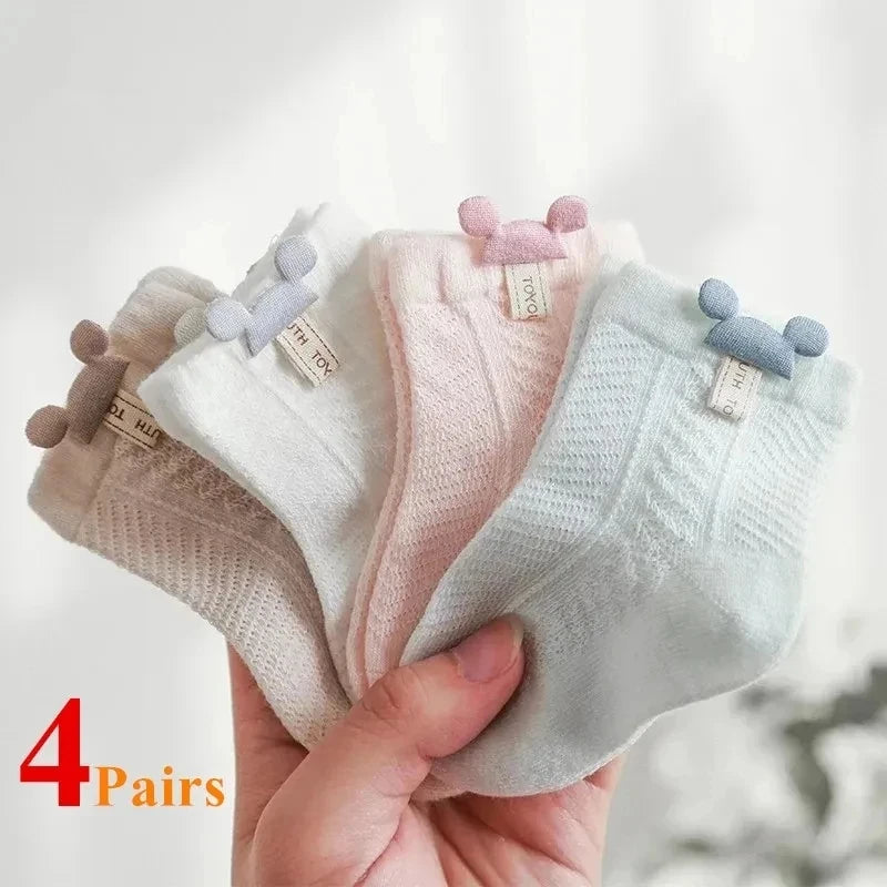 Lot 4 Chaussettes Bébé – Maille Légère