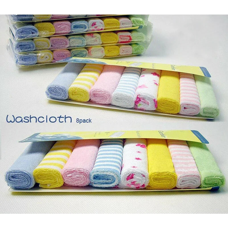 Lot 8 Lingettes Bébé – Coton Doux