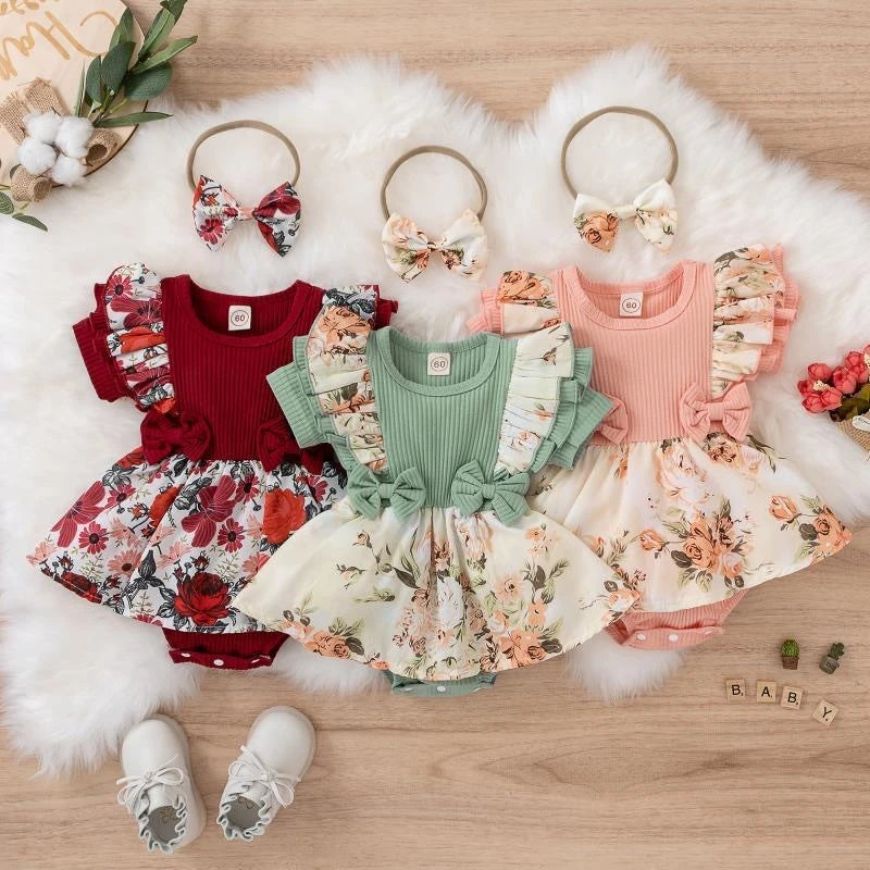 Robe Bébé Fille – Tenue Crawling Été