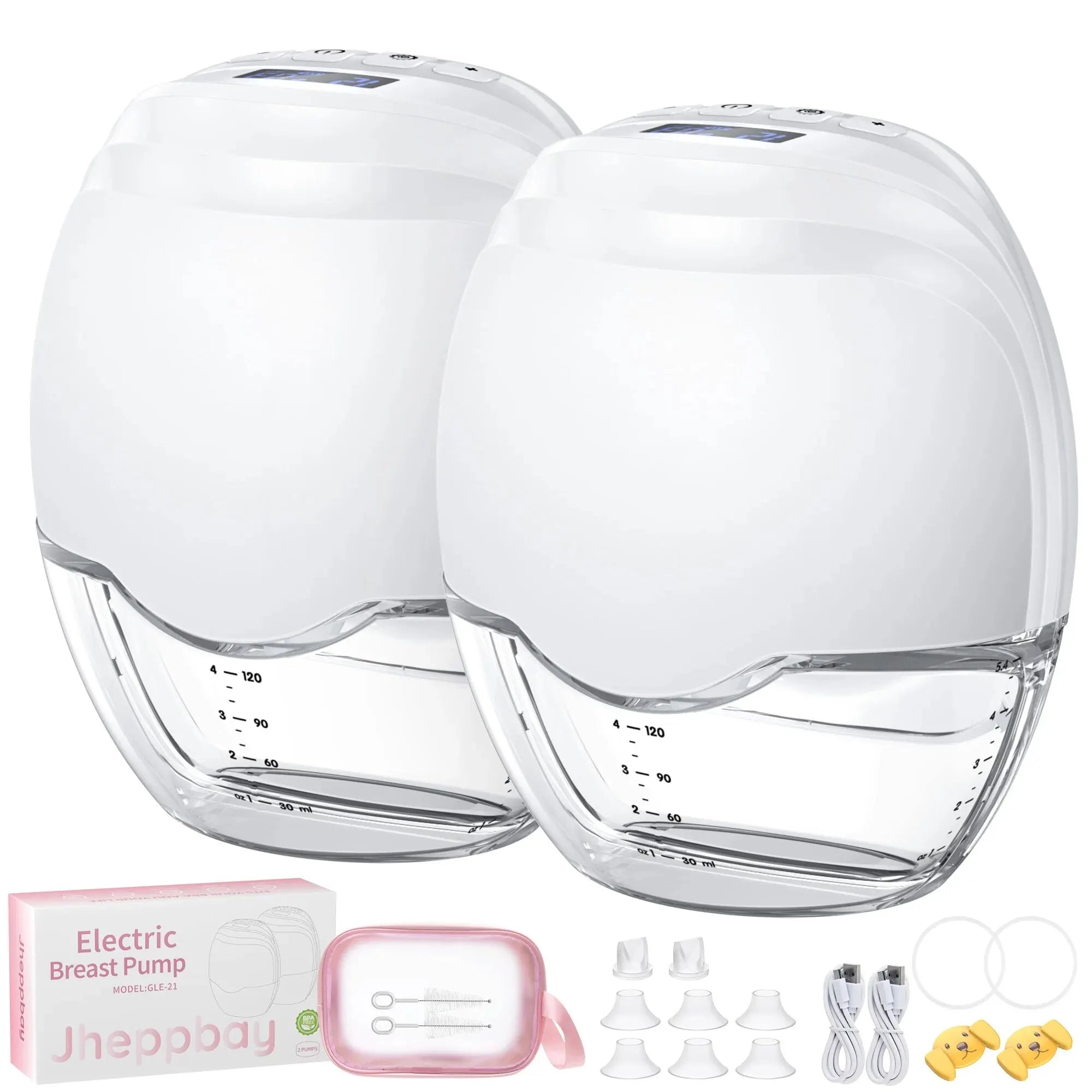 Wearable Breast Pump Electric Breastpumps Hands Free Comfort Milk Collector Lightweight with LED Display 3 Modes & 12 Levels