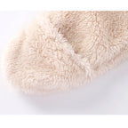 2025 Winter Newborn Baby Cartoon Bear Plush Onesie Hooded Ear Fluffy Romper Unisex 0-12M Thermal Infant Jumpsuit Warm Outfit