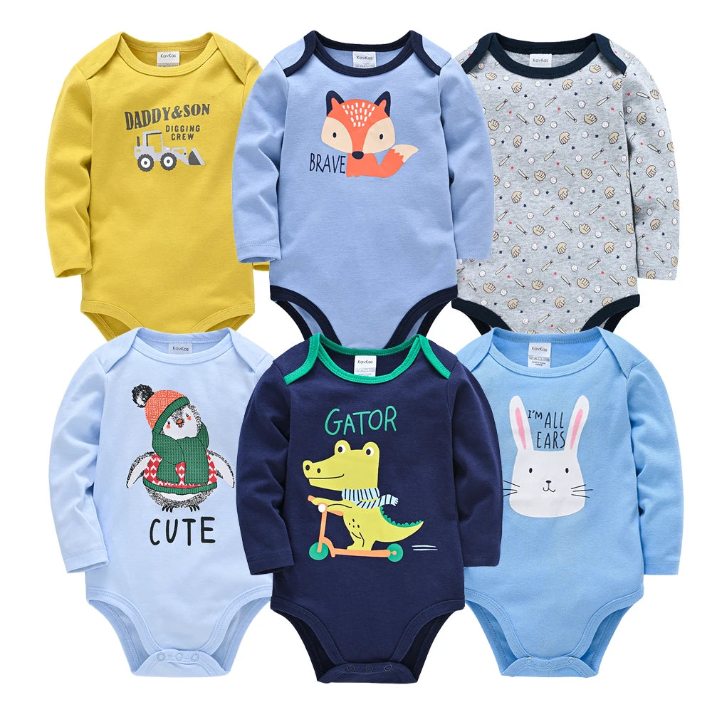 Body Bébé – 3/6 pcs Coton Manche Longue